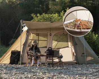 29 739 р. Палатка Naturehike Village 5.0 4-местная, алюминиевый каркас, снежная юбка, зеленая Naturehike nh21zp009-agr  с доставкой в г. Керчь. Увеличить фотографию 9
