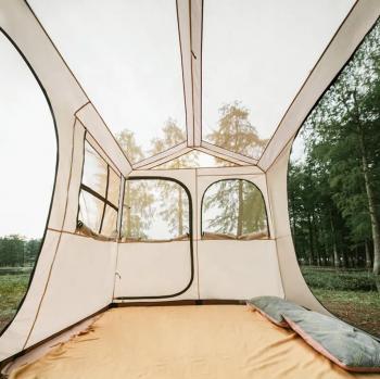 29 739 р. Палатка Naturehike Village 5.0 4-местная, алюминиевый каркас, снежная юбка, бежевая Naturehike nh21zp009-kh  с доставкой в г. Керчь. Увеличить фотографию 17