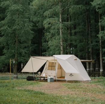 29 739 р. Палатка Naturehike Village 5.0 4-местная, алюминиевый каркас, снежная юбка, бежевая Naturehike nh21zp009-kh  с доставкой в г. Керчь. Увеличить фотографию 9