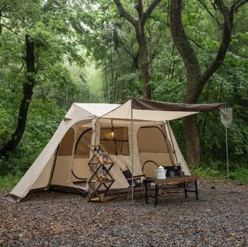 29 739 р. Палатка Naturehike Village 5.0 4-местная, алюминиевый каркас, снежная юбка, бежевая Naturehike nh21zp009-kh  с доставкой в г. Керчь. Увеличить фотографию 18