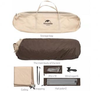 13 949 р. Палатка Naturehike Ango 3-местная, быстросборная, бежевая Naturehike nh21zp010-kh  с доставкой в г. Керчь. Увеличить фотографию 11