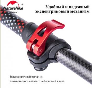 12 649 р. Палки треккинговые, телескопические карбон, красные, для ходьбы (2 шт.) Naturehike nh20ds003-red.set  с доставкой в г. Керчь. Увеличить фотографию 4