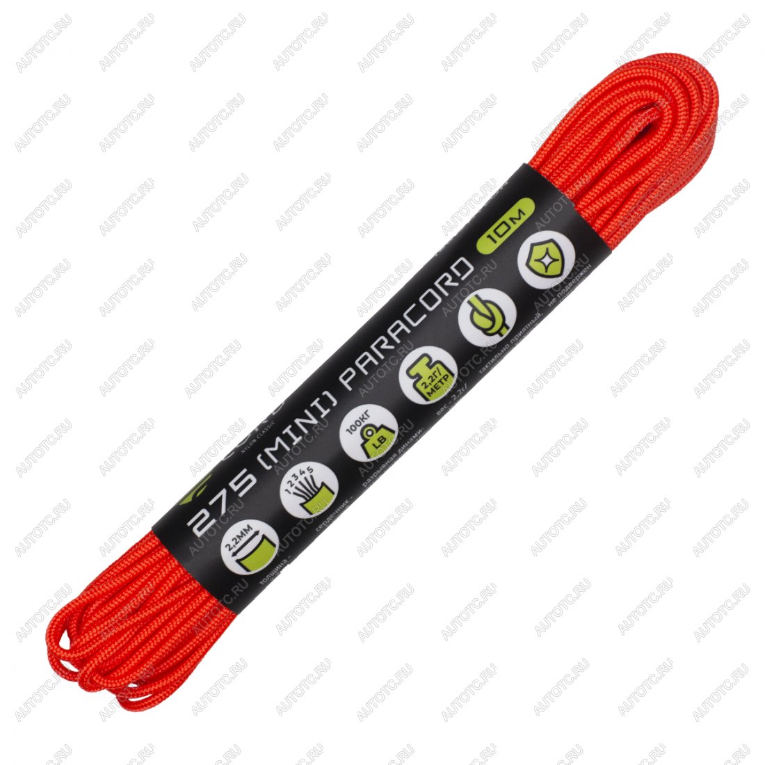 329 р. Паракорд 275 (мини) CORD nylon 10м световозвращающий (neon orange) CORD 275.n10.lm.n.o  с доставкой в г. Керчь
