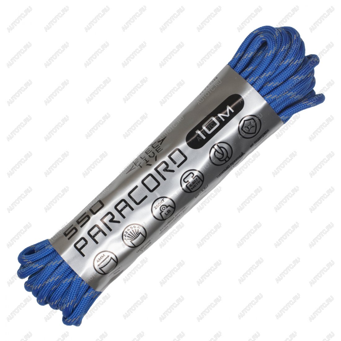 379 р. Паракорд 550 CORD nylon 10м световозвращающий (blue) CORD 550.n10.lm.bl  с доставкой в г. Керчь