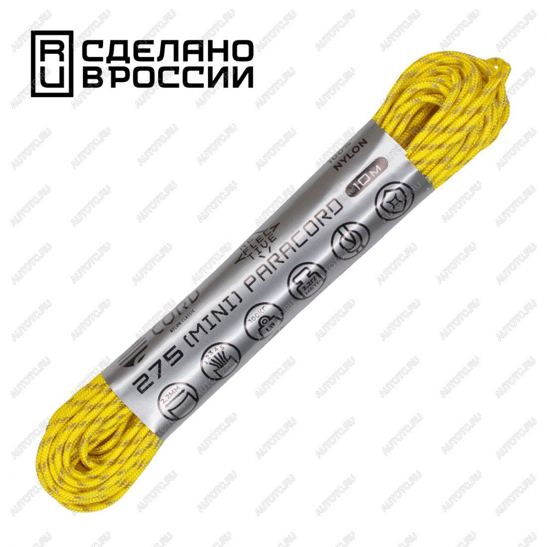 389 р. Паракорд 550 CORD nylon 10м световозвращающий (lemon) CORD 550.n10.lm.l  с доставкой в г. Керчь