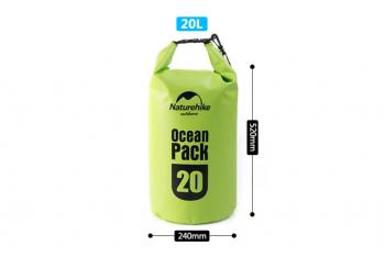 1 059 р. Гермомешок Naturehike Ocean Pack 20 л. (зелёный) Naturehike fs15m010-j-20gr  с доставкой в г. Керчь. Увеличить фотографию 3
