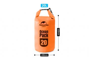 1 119 р. Гермомешок Naturehike Ocean Pack 20 л. (оранжевый) Naturehike fs15m010-j-20or  с доставкой в г. Керчь. Увеличить фотографию 2