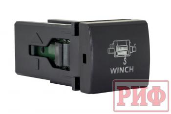 1 089 р. Кнопка ВКЛВЫКЛ, голубой, WINCH POWER TOYOTA 22x22 РИФ rif22-1-7111704  с доставкой в г. Керчь. Увеличить фотографию 1
