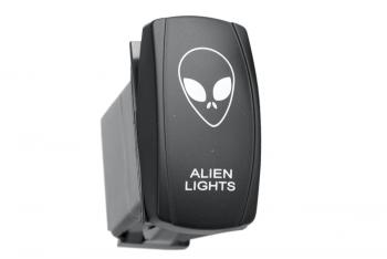 699 р. Переключатель ВКЛВЫКЛ, белый, ALIEN LIGHTS РИФ rif22-1-1102900  с доставкой в г. Керчь. Увеличить фотографию 1