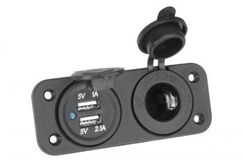 1 249 р. Розетка комбинированная с USB 3,1А на монтажной панели РИФ rif22-4-1009100  с доставкой в г. Керчь. Увеличить фотографию 3