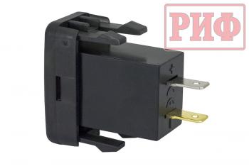 1 849 р. Розетка USB Type C, QC 3.0 с вольтметром для Toyota 40x20 РИФ rif22-4-1013600  с доставкой в г. Керчь. Увеличить фотографию 2