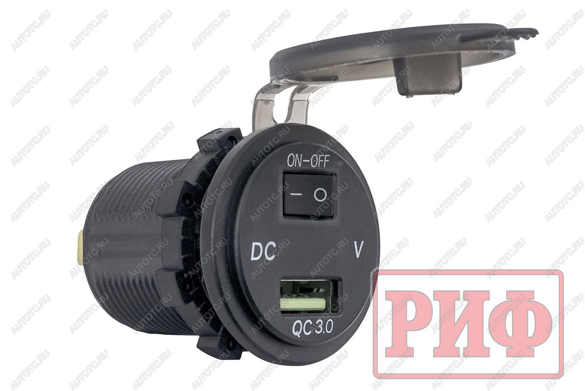 269 р. Розетка USB QC 3.0 с вольтметром, 34x37х54 РИФ rif22-4-1014200  с доставкой в г. Керчь