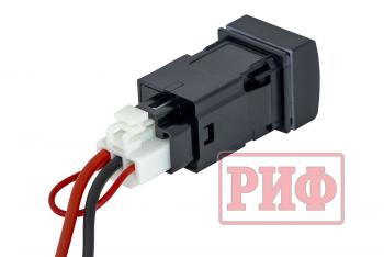 1 239 р. Розетка USB 2,1A для Toyota 22x22 РИФ rif22-4-1014300  с доставкой в г. Керчь. Увеличить фотографию 3