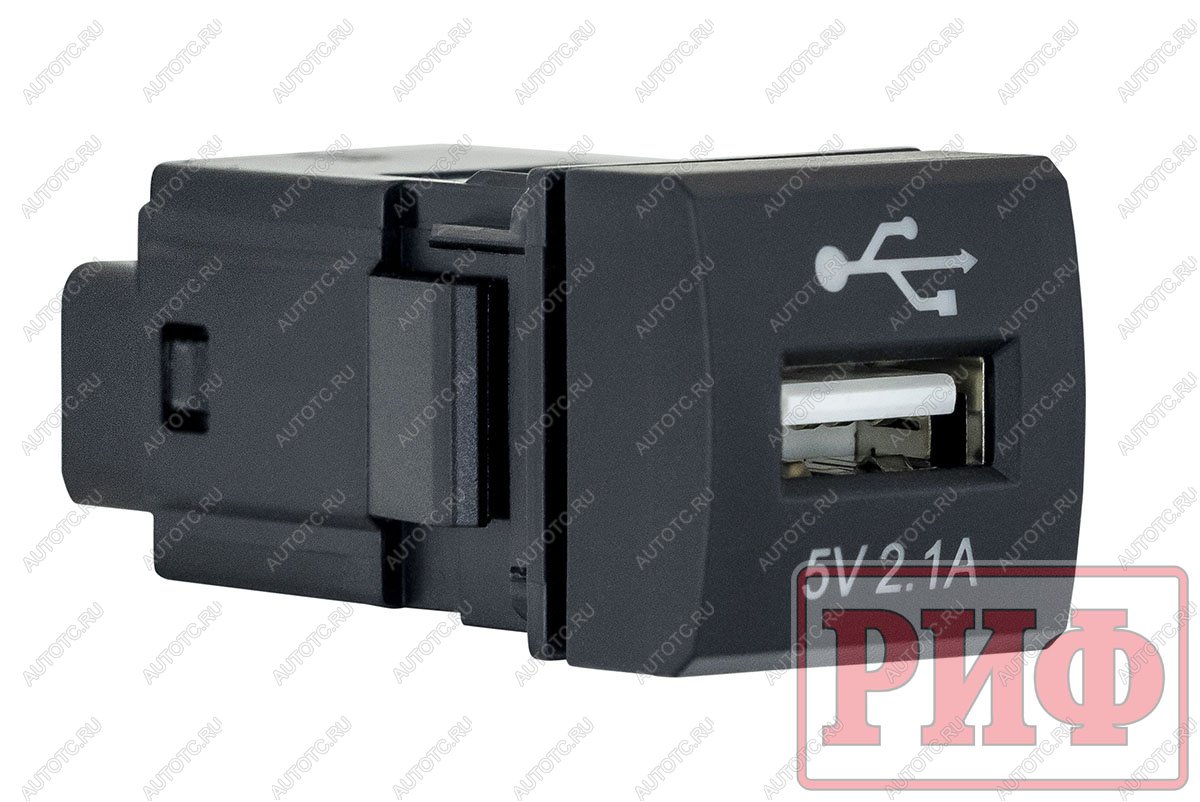 1 239 р. Розетка USB 2,1A для Toyota 22x22 РИФ rif22-4-1014300  с доставкой в г. Керчь