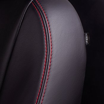 9 449 р. Комплект чехлов для сидений (РЗС 60/40, подлок., 3Г, Илана+Орегон) Lord Autofashion ТУРИН РОМБ  Chery Tiggo 7 PRO (2019-2025) (черный, вставка черная, строчка красная)  с доставкой в г. Керчь. Увеличить фотографию 7