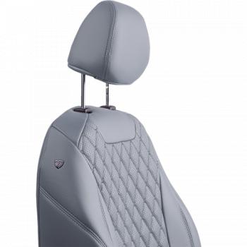 12 499 р. Комплект чехлов для сидений (РЗСиС 60 40 2Г Орегон) БАЙРОН Lord Autofashion   Chevrolet Niva  2123 (2009-2020) рестайлинг (серый, вставка серая, строчка темно-серая)  с доставкой в г. Керчь. Увеличить фотографию 2