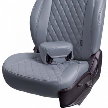 12 499 р. Комплект чехлов для сидений (РЗСиС 60 40 2Г Орегон) БАЙРОН Lord Autofashion   Chevrolet Niva  2123 (2009-2020) рестайлинг (серый, вставка серая, строчка темно-серая)  с доставкой в г. Керчь. Увеличить фотографию 8