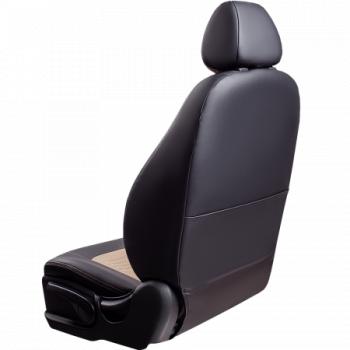 9 449 р. Комплект чехлов для сидений (РЗС 60/40 3Г Илана+Орегон) ТУРИН СТ Lord Autofashion Geely Coolray SX11 дорестайлинг (2018-2023) (черный, вставка бежевая, строчка бежевая)  с доставкой в г. Керчь. Увеличить фотографию 2
