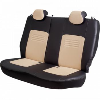 9 449 р. Комплект чехлов для сидений (РЗС 60/40 3Г Илана+Орегон) ТУРИН СТ Lord Autofashion Geely Coolray SX11 дорестайлинг (2018-2023) (черный, вставка бежевая, строчка бежевая)  с доставкой в г. Керчь. Увеличить фотографию 3