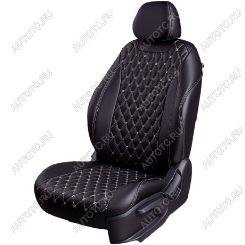 12 499 р. Комплект чехлов для сидений (ЦЗС Орегон) БАЙРОН ст БАЙРОН Lord Autofashion  Лада Нива 4х4  2121 (1977-2019) 3 дв. дорестайлинг (черный, вставка черная, строчка бежевая)  с доставкой в г. Керчь
