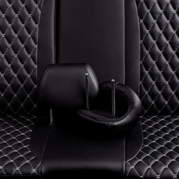 12 749 р. Комплект чехлов для сидений (ЦЗС Орегон) БАЙРОН ст БАЙРОН Lord Autofashion  Лада Нива 4х4  2121 (1977-2019) 3 дв. дорестайлинг (черный, вставка черная, строчка темно-серая)  с доставкой в г. Керчь. Увеличить фотографию 8