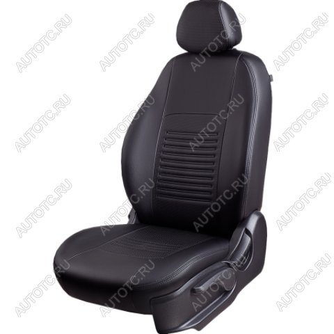 6 199 р. Комплект чехлов для сидений (к.Comfort РЗС 60/40 3П Илана+Орегон) ТУРИН СТ Lord Autofashion  Nissan Tiida  1 хэтчбек (2010-2014) C11 рестайлинг (черный, вставка черная, строчка черная)  с доставкой в г. Керчь