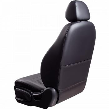 6 199 р. Комплект чехлов для сидений (к.Comfort РЗС 60/40 3П Илана+Орегон) ТУРИН СТ Lord Autofashion  Nissan Tiida  1 хэтчбек (2010-2014) C11 рестайлинг (черный, вставка черная, строчка черная)  с доставкой в г. Керчь. Увеличить фотографию 4