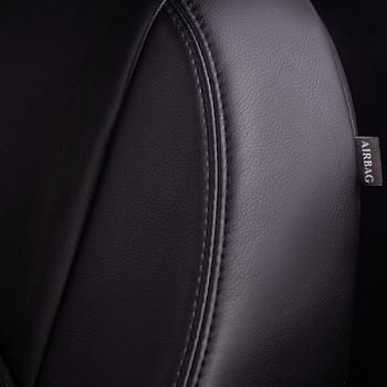 6 199 р. Комплект чехлов для сидений (к.Comfort РЗС 60/40 3П Илана+Орегон) ТУРИН СТ Lord Autofashion  Nissan Tiida  1 хэтчбек (2010-2014) C11 рестайлинг (черный, вставка черная, строчка черная)  с доставкой в г. Керчь. Увеличить фотографию 7