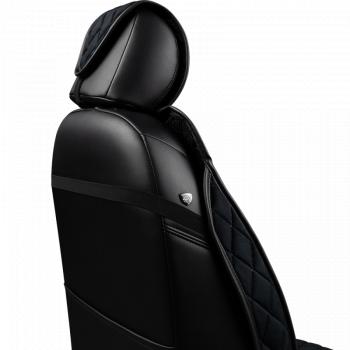 5 699 р. Накидка на сиденье (5 мест Хами) ФЕНИКС ст РОМБ Lord Autofashion   (черный, строчка бежевая)  с доставкой в г. Керчь. Увеличить фотографию 9