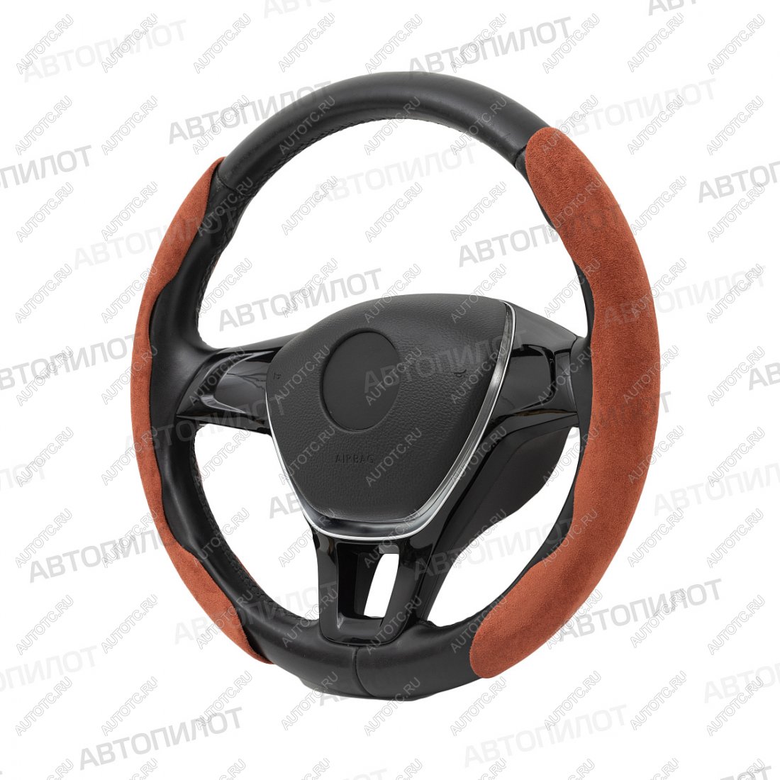 1 149 р. Накладка на руль (комплект BLW-044 замша) Автопилот   (коричневый)  с доставкой в г. Керчь