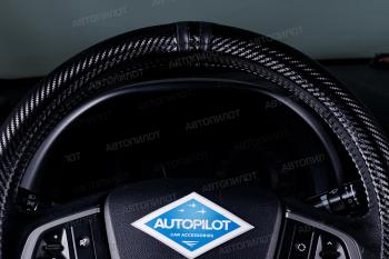 629 р. Оплётка на руль (37-39см BLW-010 кож/зам+карбон ) Автопилот Lexus LX570 J200 дорестайлинг (2007-2012) (черный)  с доставкой в г. Керчь. Увеличить фотографию 3