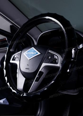 749 р. Оплётка на руль (37-39см BLW-012 кож/зам) Автопилот   (черный)  с доставкой в г. Керчь. Увеличить фотографию 4