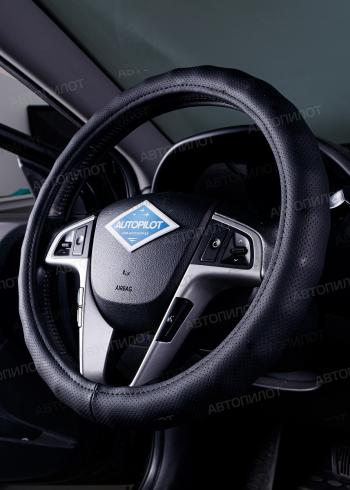729 р. Оплётка на руль (37-39см BLW-030 кож/зам) Автопилот   (черный)  с доставкой в г. Керчь. Увеличить фотографию 4