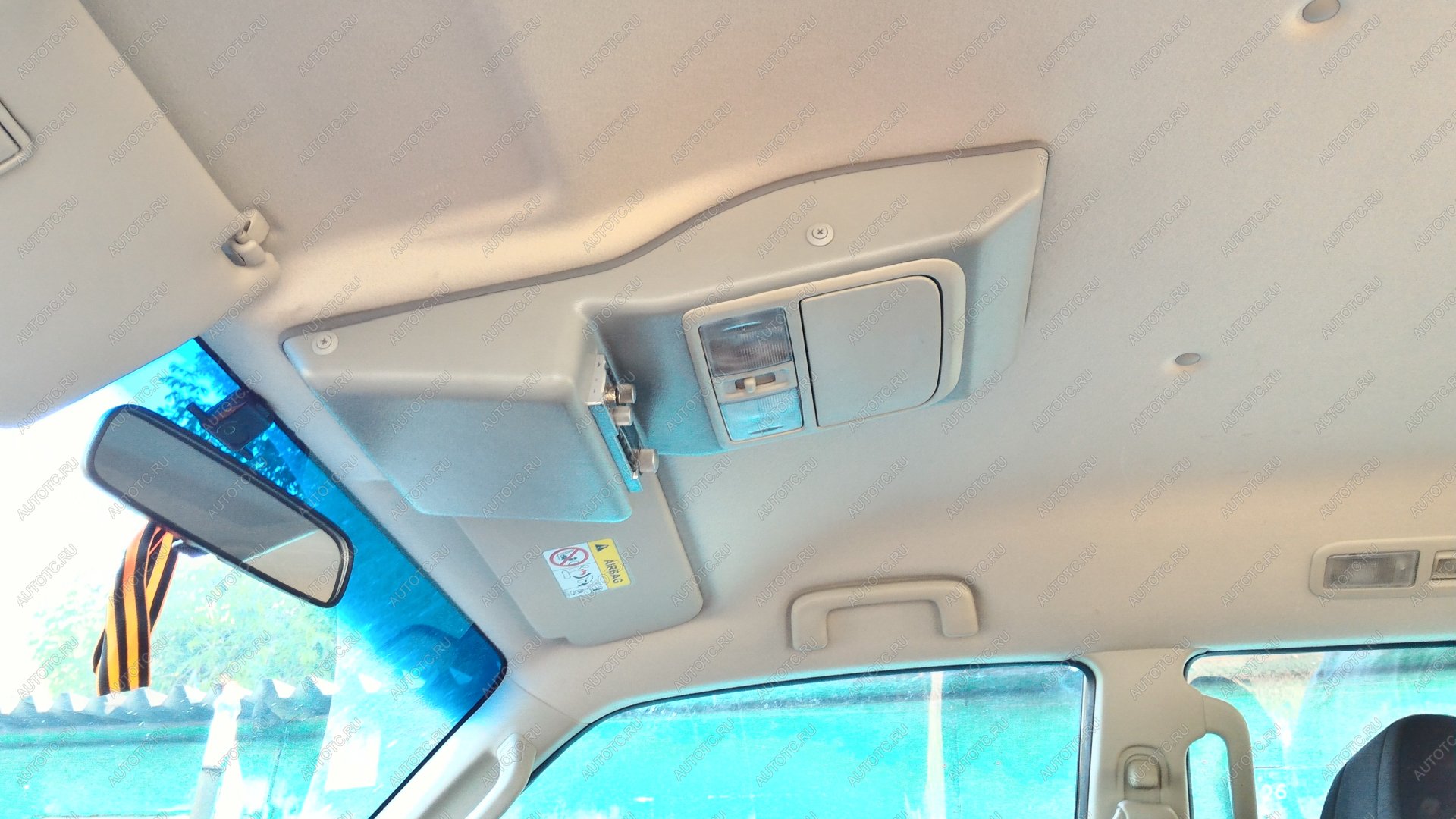 8 499 р. Консоль потолочная для установки рc Mitsubishi Pajero IV, вырез под рc 140х40 мм, серая  289  с доставкой в г. Керчь