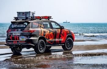 43 879 р. Багажник экспедиционный (корзина) РИФ 1200х2100 мм для Toyota Fortuner 2015+  riffrt-roof1  с доставкой в г. Керчь. Увеличить фотографию 3