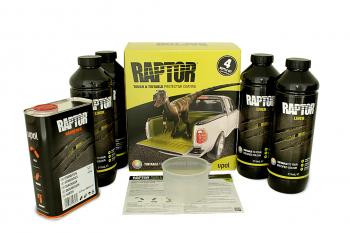 12 449 р. Покрытие защитное повышенной прочноcти RAPTOR черное, с отвердителем 2K U-POL 4л+1л  rlbs4  с доставкой в г. Керчь. Увеличить фотографию 1