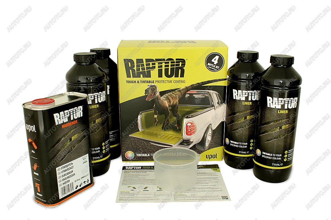 12 449 р. Покрытие защитное повышенной прочноcти RAPTOR черное, с отвердителем 2K U-POL 4л+1л  rlbs4  с доставкой в г. Керчь
