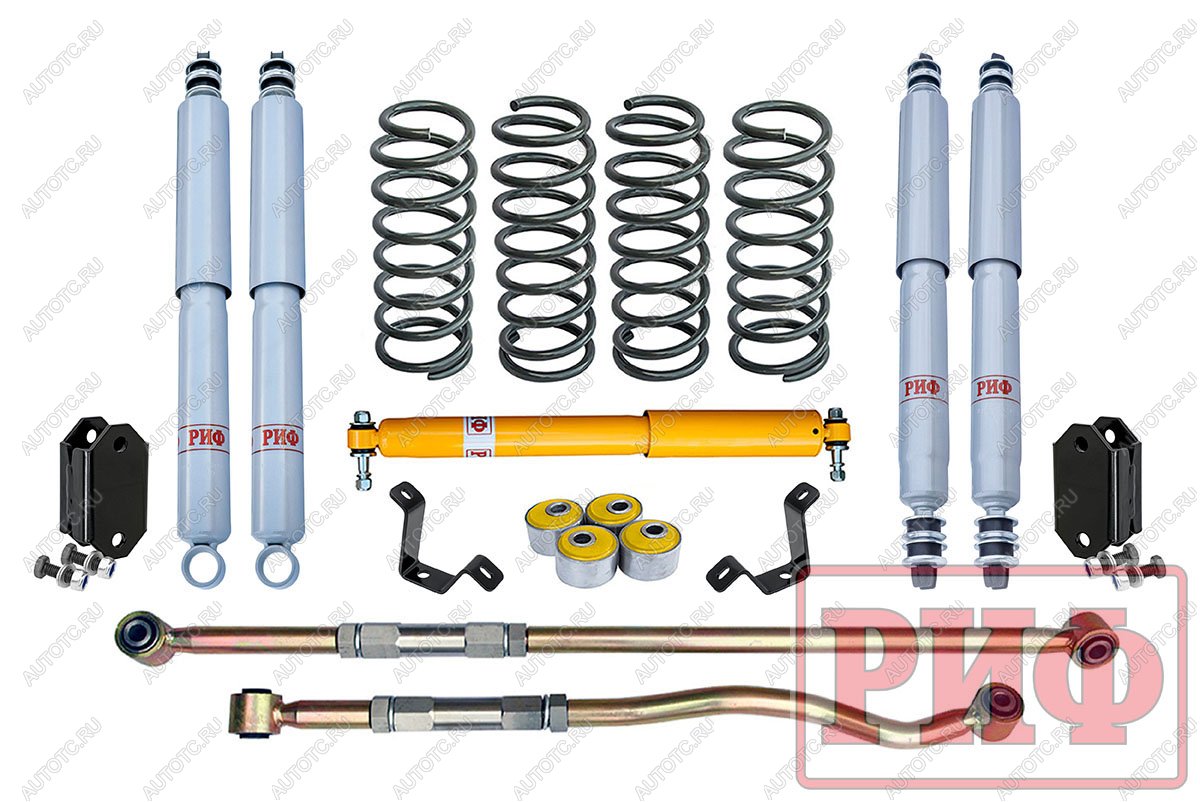 113 999 р. Лифт-комплект РИФ газовый для Toyota Land Cruiser 80105 лифт 50 мм мягкий  rif-tlc80-b-g  с доставкой в г. Керчь