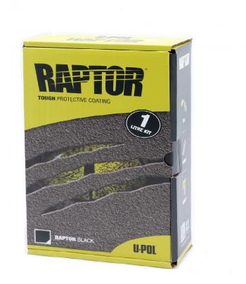 3 879 р. Покрытие защитное повышенной прочноcти RAPTOR черное, с отвердителем 2K U-POL 1л  rlbs1  с доставкой в г. Керчь. Увеличить фотографию 1
