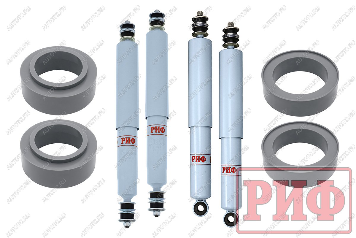 41 259 р. Лифт-комплект РИФ лайт газовый для Toyota Land Cruiser 80105 лифт 50 мм  rif-tlc80-c-g-lite  с доставкой в г. Керчь