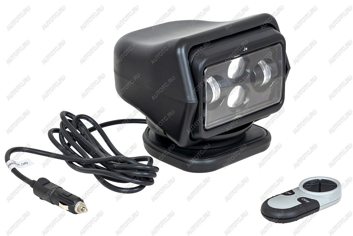 7 859 р. Фара-искатель 12V 60W LED с дистанционным управлением, черный,цок-H3 (180х180х175мм) на магните  ch015-60w-bl  с доставкой в г. Керчь