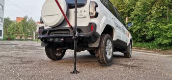 34 729 р. Бампер РИФ силовой заднийзащита штатного бампера Lada Niva Travel с возможностью установки фаркопа  rif123-20070  с доставкой в г. Керчь. Увеличить фотографию 15