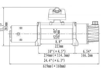 54 239 р. Лебёдка электрическая двухскоростная 12V Runva 10000 lbs 4500 кг  ewd10000s  с доставкой в г. Керчь. Увеличить фотографию 12