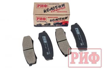1 039 р. Колодки тормозные задние РИФ Toyota LC 105,120, Mitsubishi Pajero 3, 4 OEM 04466-60020, 04466-60010 , 4605A448  riftoy-04466-60020  с доставкой в г. Керчь. Увеличить фотографию 1