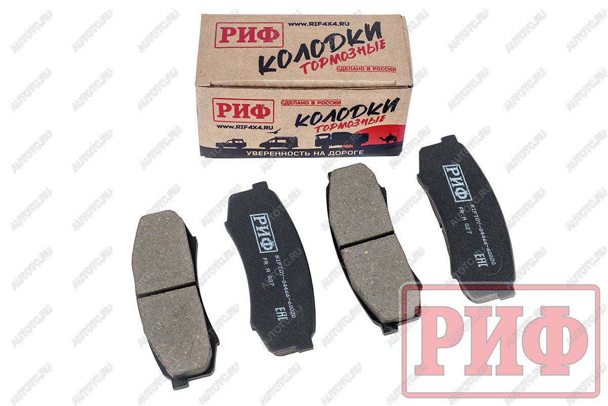 1 039 р. Колодки тормозные задние РИФ Toyota LC 105,120, Mitsubishi Pajero 3, 4 OEM 04466-60020, 04466-60010 , 4605A448  riftoy-04466-60020  с доставкой в г. Керчь