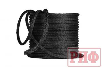 169 р. Трос для лебёдки синтетический РИФ 8 мм черный  rope8bl  с доставкой в г. Керчь. Увеличить фотографию 1