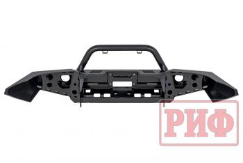 69 599 р. Бампер РИФ силовой передний Toyota Land Cruiser Prado 120 c доп. фарами, центральной дугой, защитой бачка омывателя  rif120-10170  с доставкой в г. Керчь. Увеличить фотографию 2