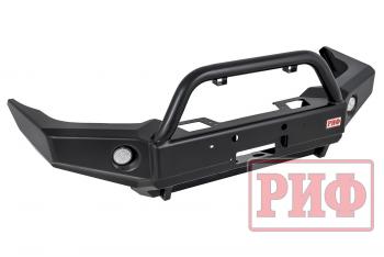 69 599 р. Бампер РИФ силовой передний Toyota Land Cruiser Prado 120 c доп. фарами, центральной дугой, защитой бачка омывателя  rif120-10170  с доставкой в г. Керчь. Увеличить фотографию 1