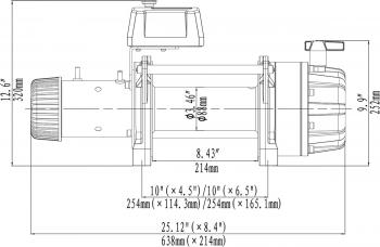 149 709 р. Лебёдка автомобильная электрическая 12V Runva 18000 lbs влагозащищенная, синтетический трос  ewb18000ssr  с доставкой в г. Керчь. Увеличить фотографию 13