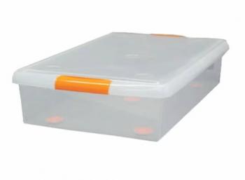 1 669 р. Короб для хранения IRIS THIN BOX 34л, прозрачный  ug-725  с доставкой в г. Керчь. Увеличить фотографию 1